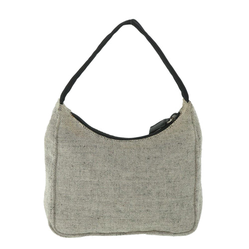 Prada Grey Canvas Handbag (Pre-Owned)