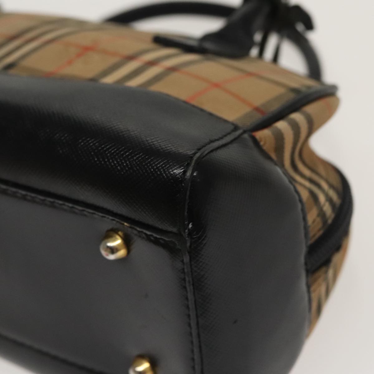 Burberry Nova Check Beige Canvas Tote Bag (Pre-Owned)