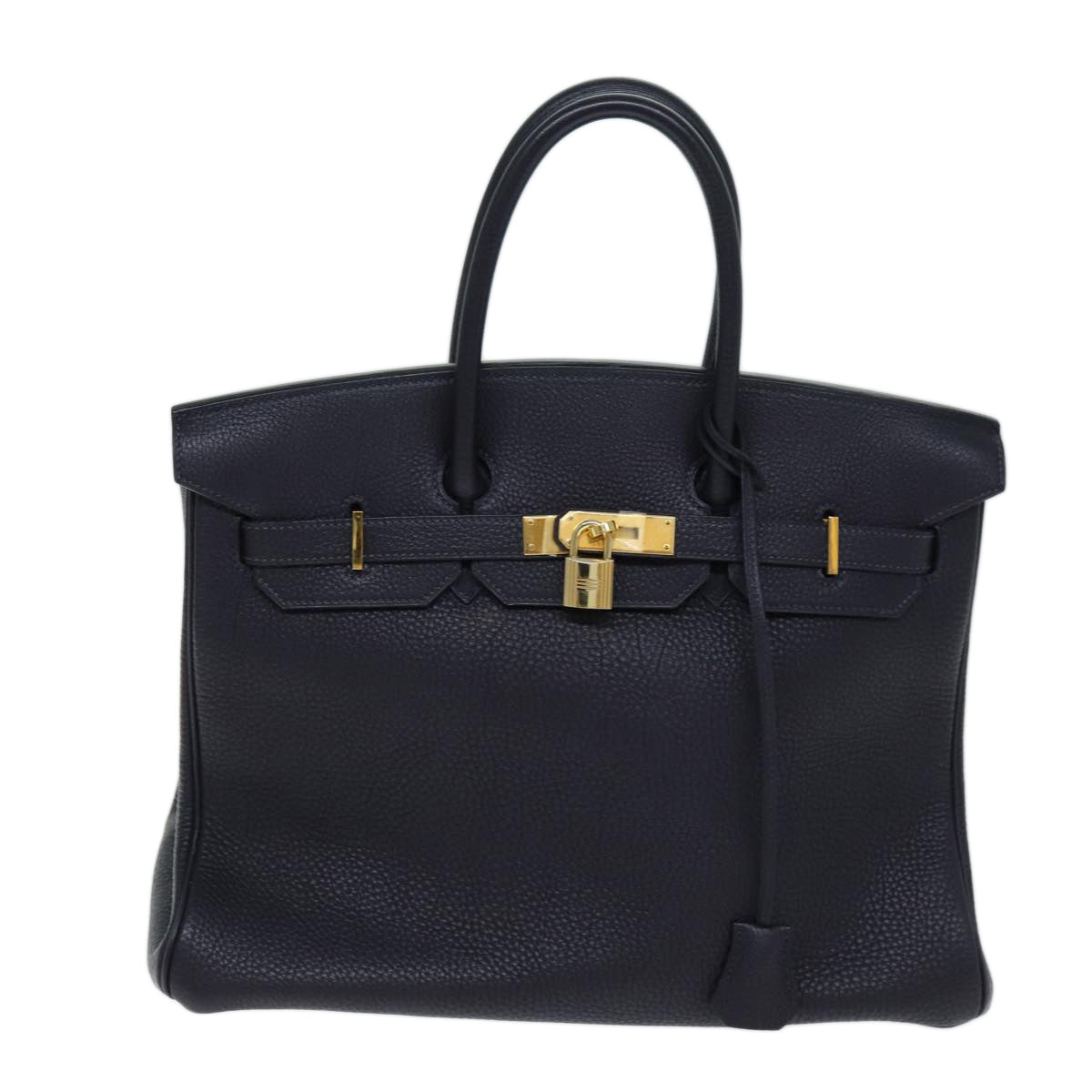 Hermès Birkin 35 Navy Leather Handbag (Pre-Owned)