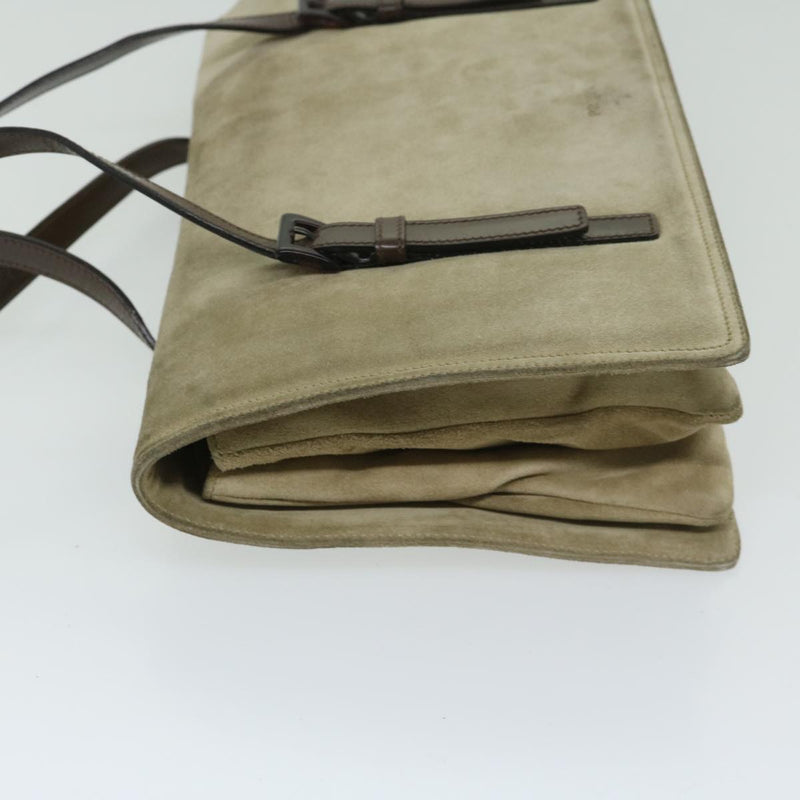 Prada Beige Suede Shoulder Bag (Pre-Owned)