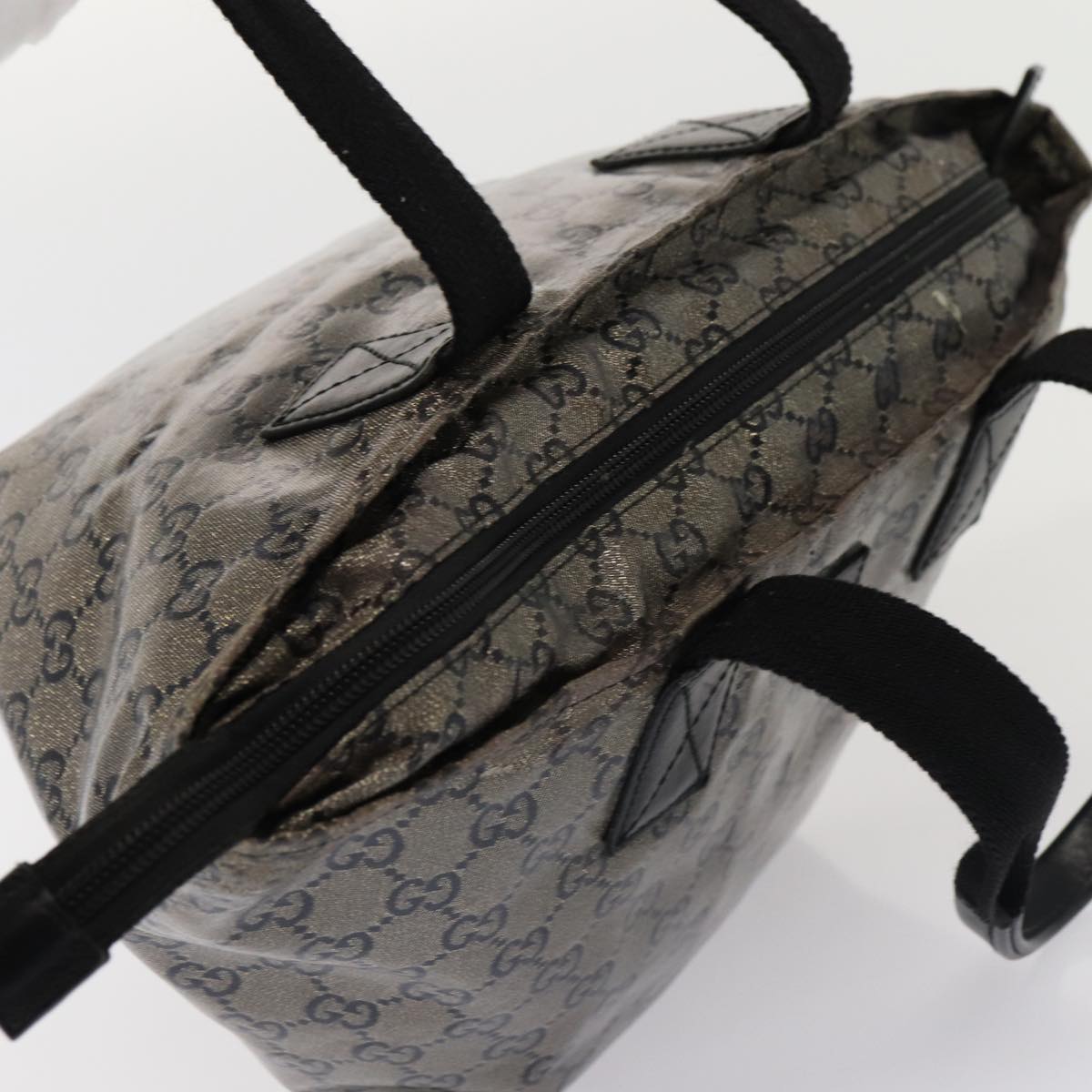Gucci Gg Canvas Black Canvas Tote Bag (Pre-Owned)