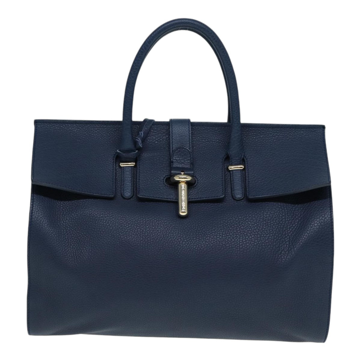 Balenciaga Tube Navy Leather Handbag (Pre-Owned)