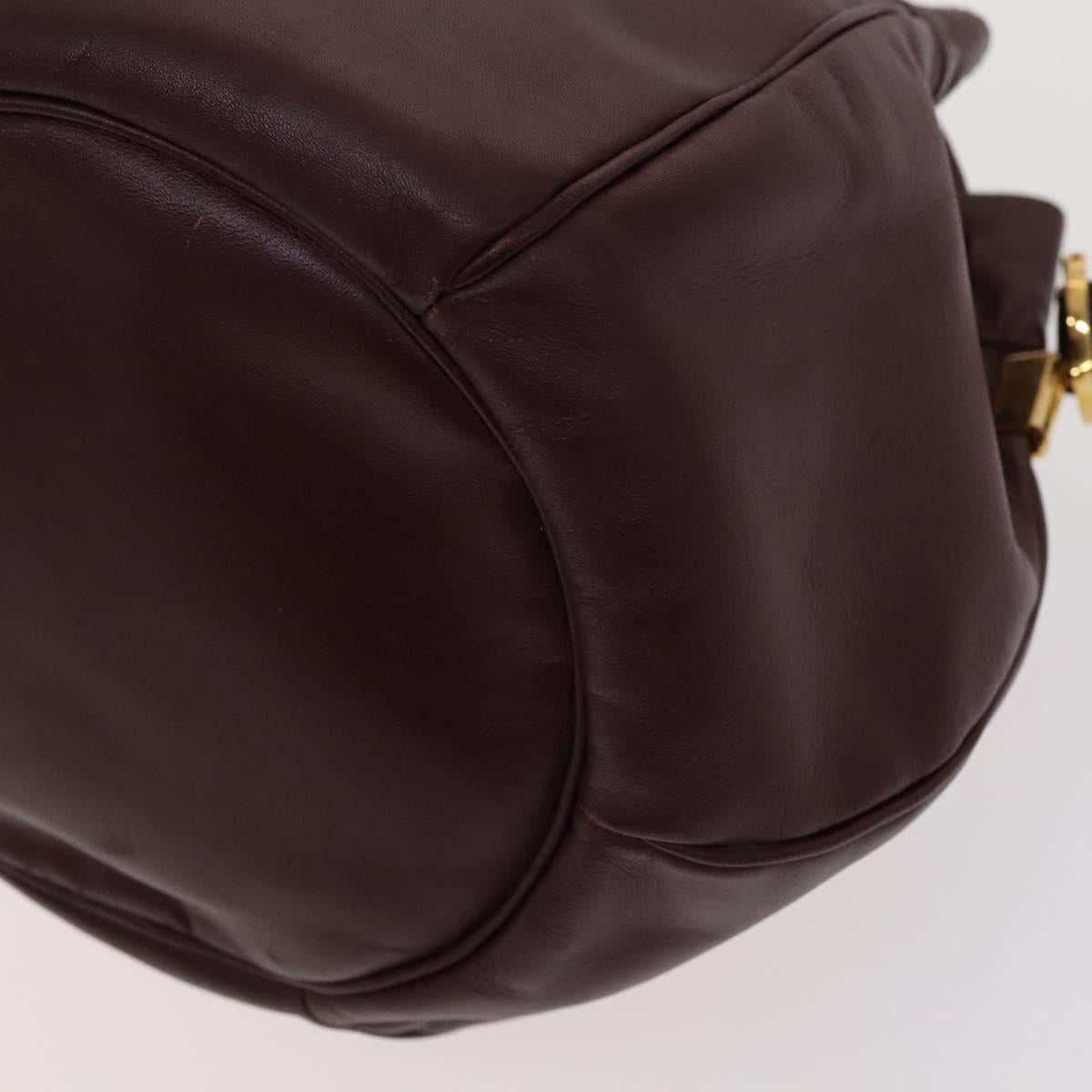 Cartier Must De Cartier Burgundy Leather Shoulder Bag (Pre-Owned)