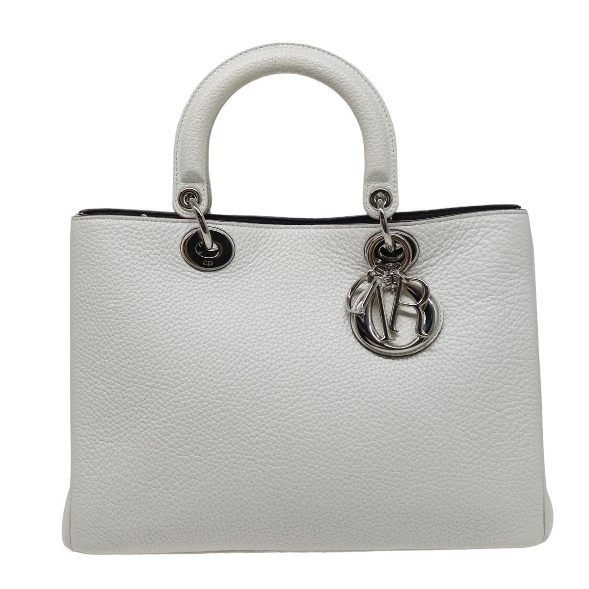 Dior Diorissimo White Leather Handbag (Pre-Owned)