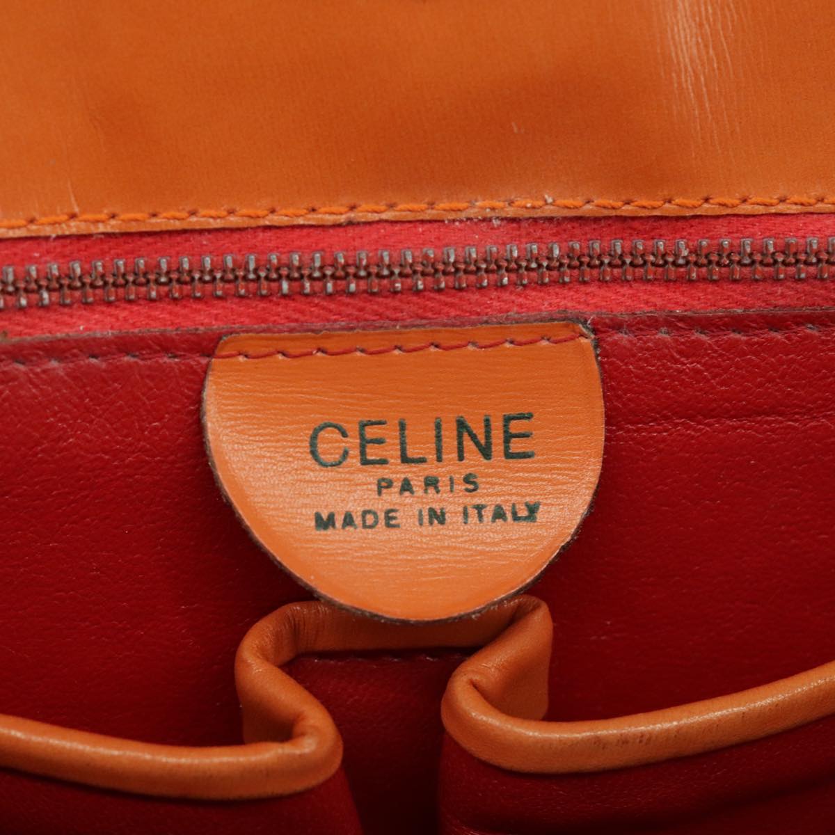 Céline Orange Leather Shoulder Bag (Pre-Owned)