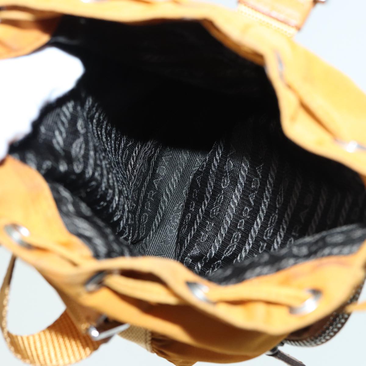 Prada Tessuto Orange Synthetic Clutch Bag (Pre-Owned)