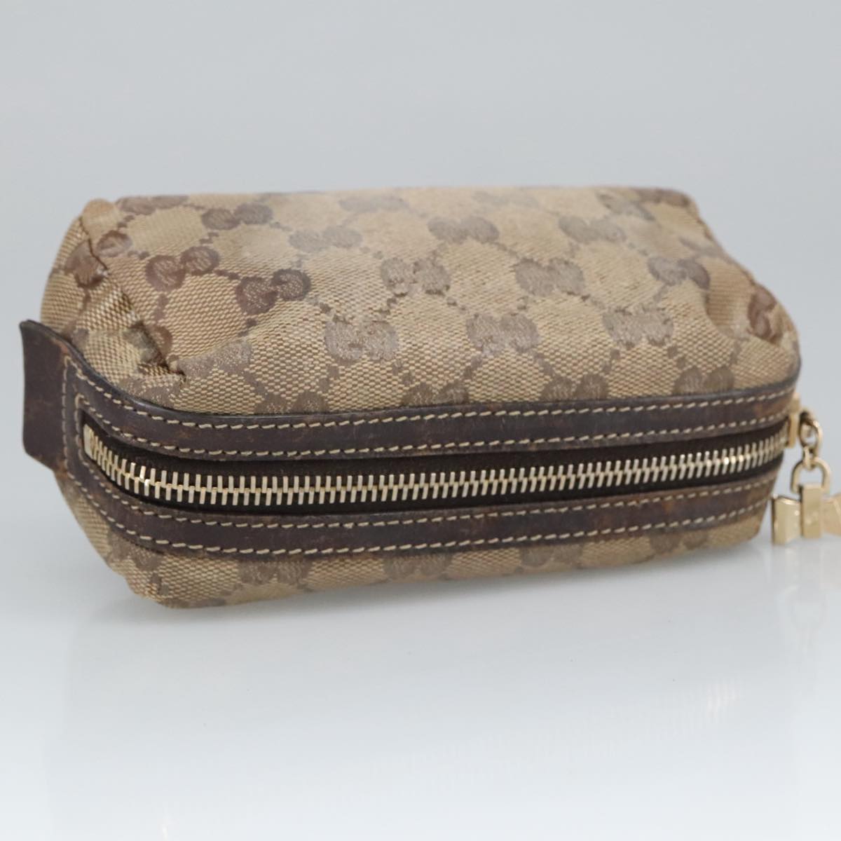 Gucci Gg Crystal Beige Canvas Clutch Bag (Pre-Owned)