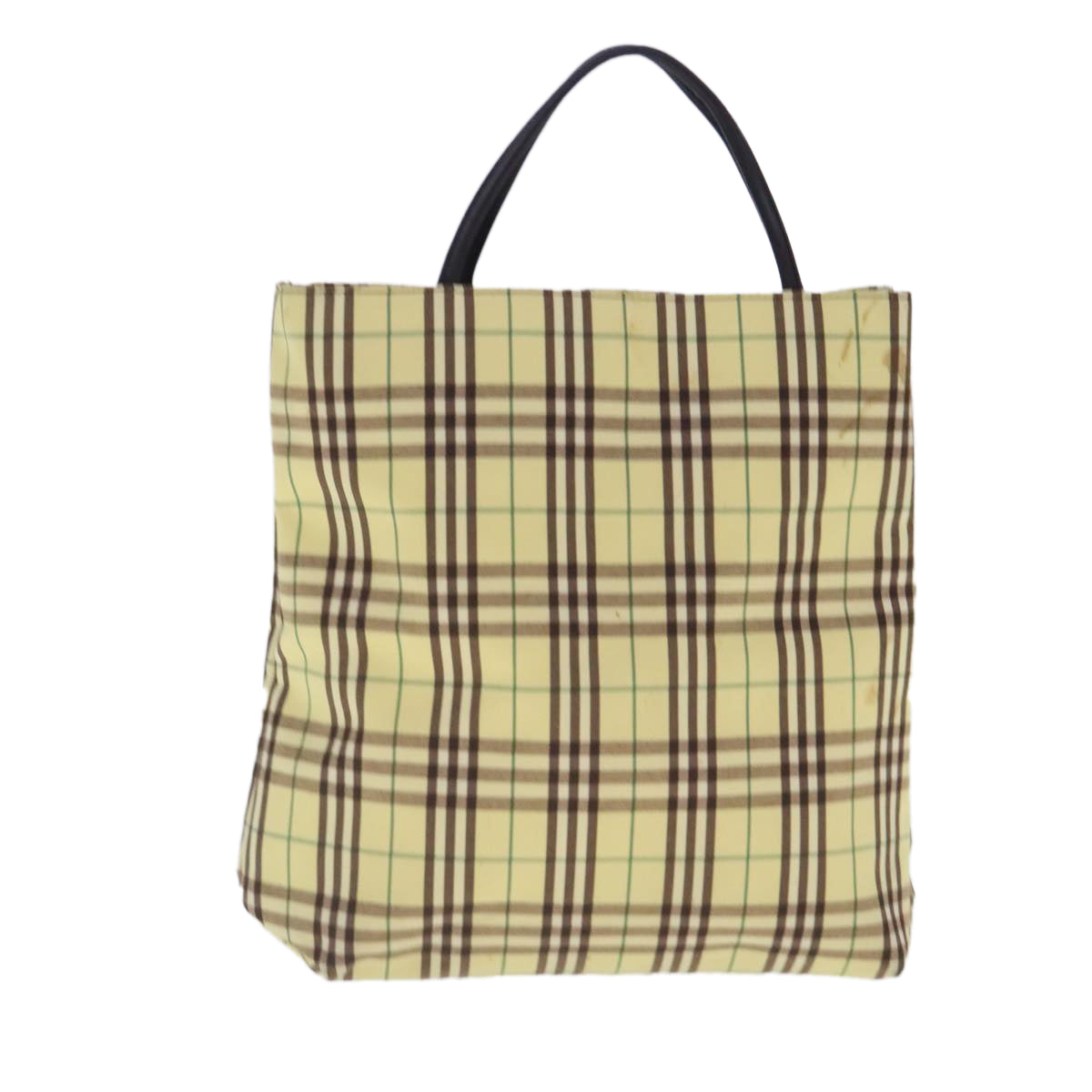Burberry Nova Check Yellow Canvas Handbag (Pre-Owned)