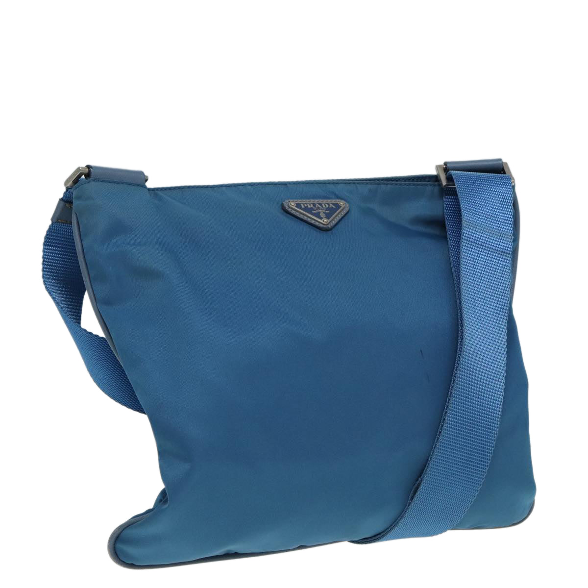 Prada Tessuto Blue Synthetic Shoulder Bag (Pre-Owned)