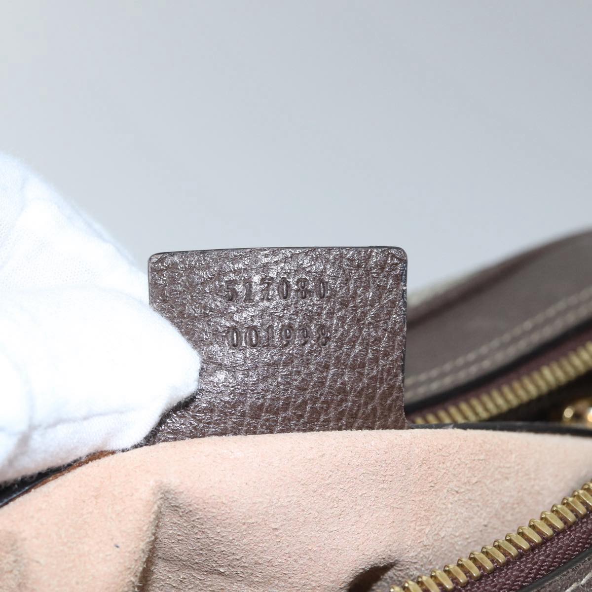 Gucci Ophidia Beige Canvas Shoulder Bag (Pre-Owned)