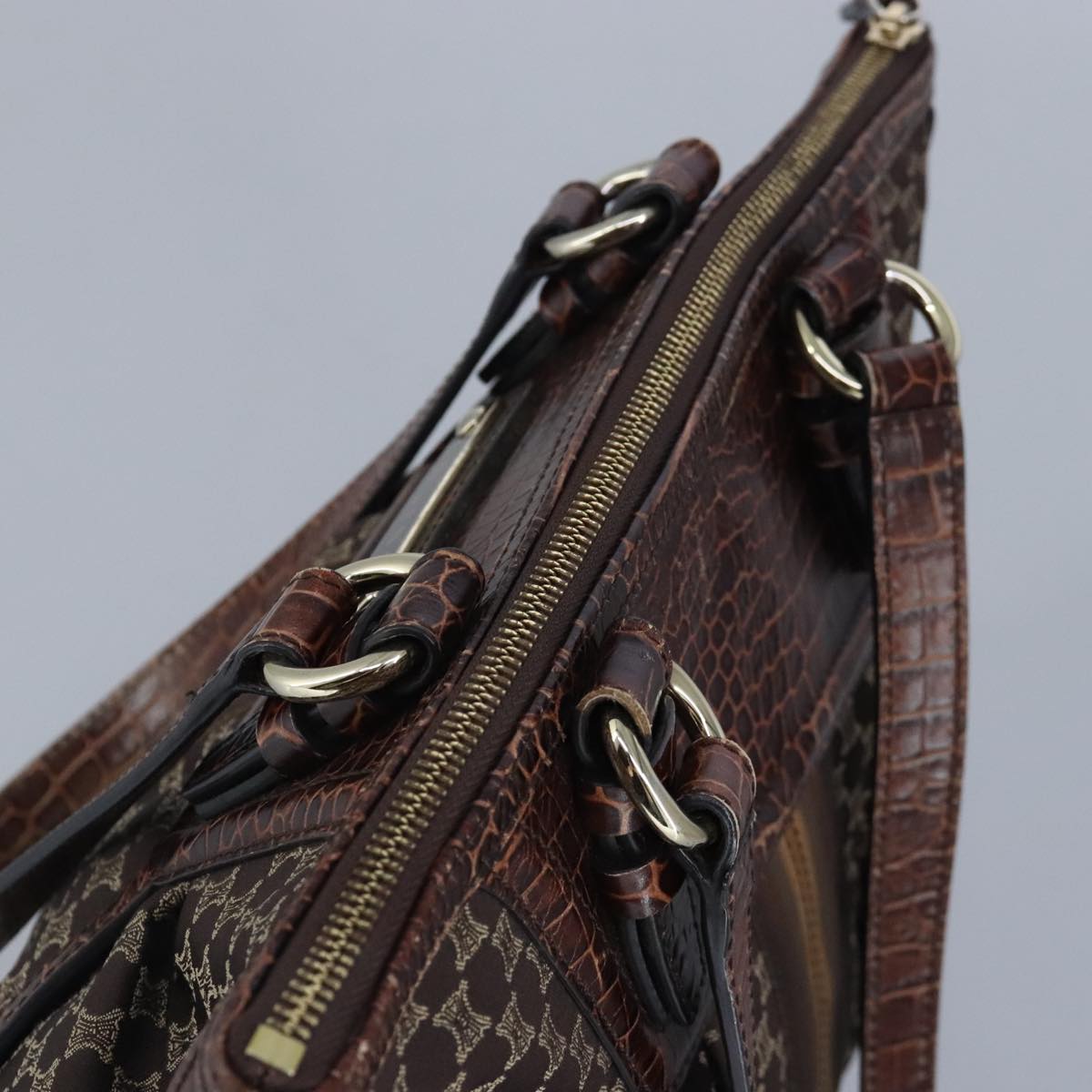 Céline Macadam Brown Canvas Shoulder Bag (Pre-Owned)