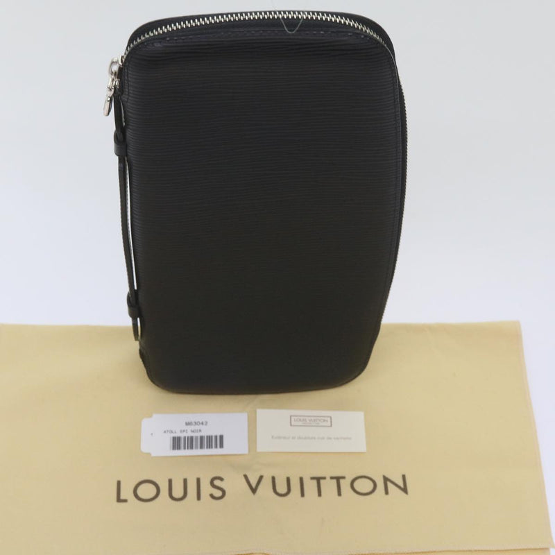Louis Vuitton Atholl Black Leather Wallet  (Pre-Owned)