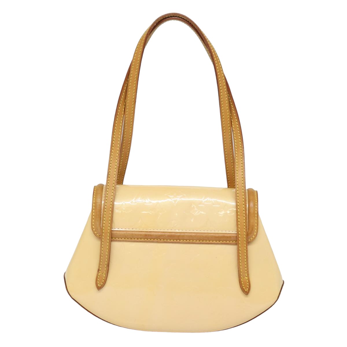 Louis Vuitton Biscayne Bay Camel Patent Leather Shoulder Bag (Pre-Owned)