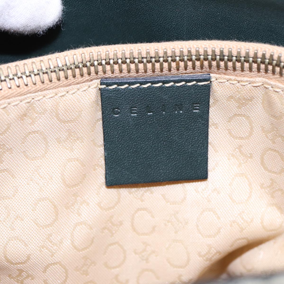 Céline Macadam Green Canvas Handbag (Pre-Owned)
