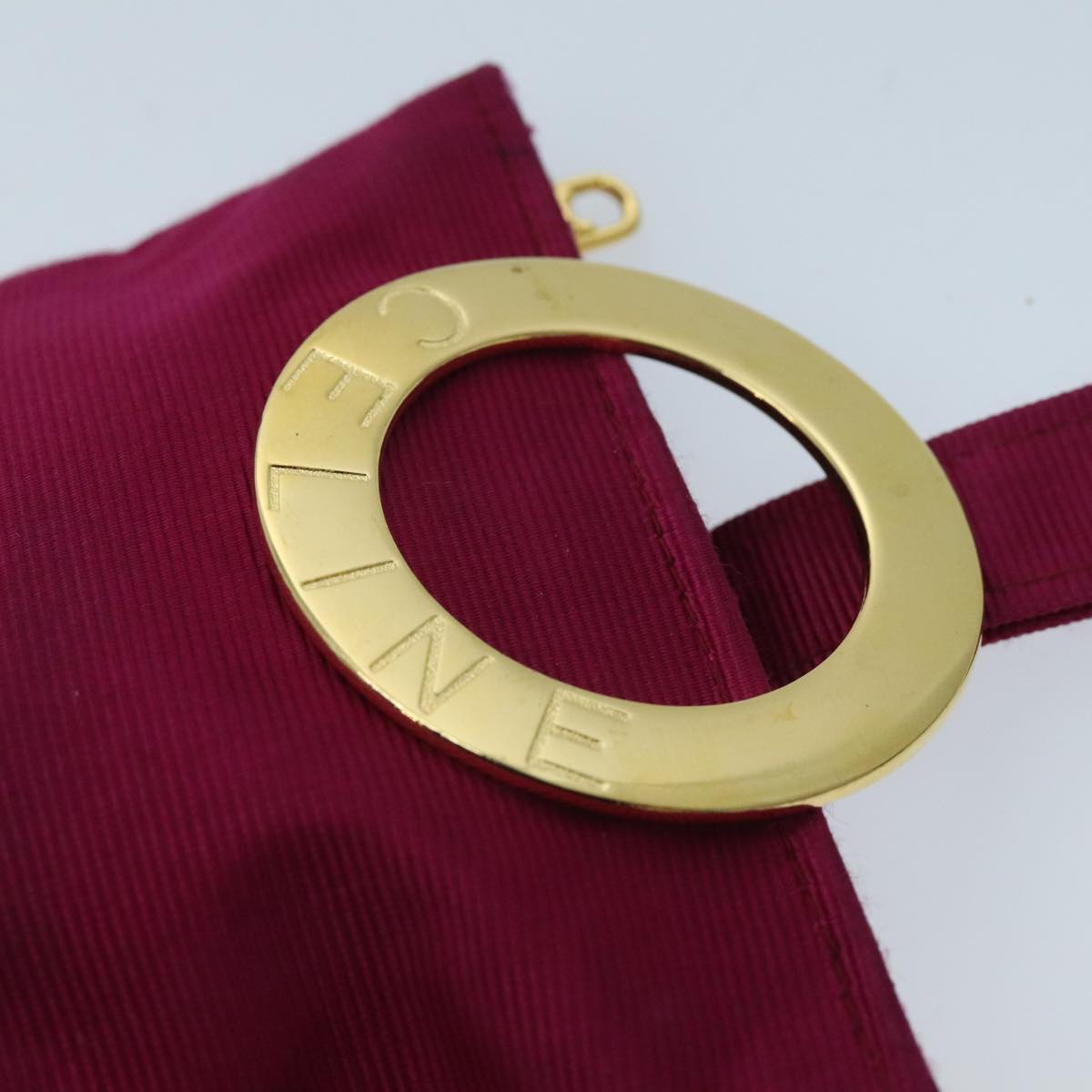 Céline Logo Du Cercle Pink Synthetic Clutch Bag (Pre-Owned)