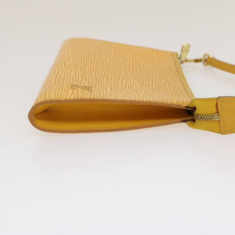 Louis Vuitton Pochette Accessoires Yellow Leather Handbag (Pre-Owned)