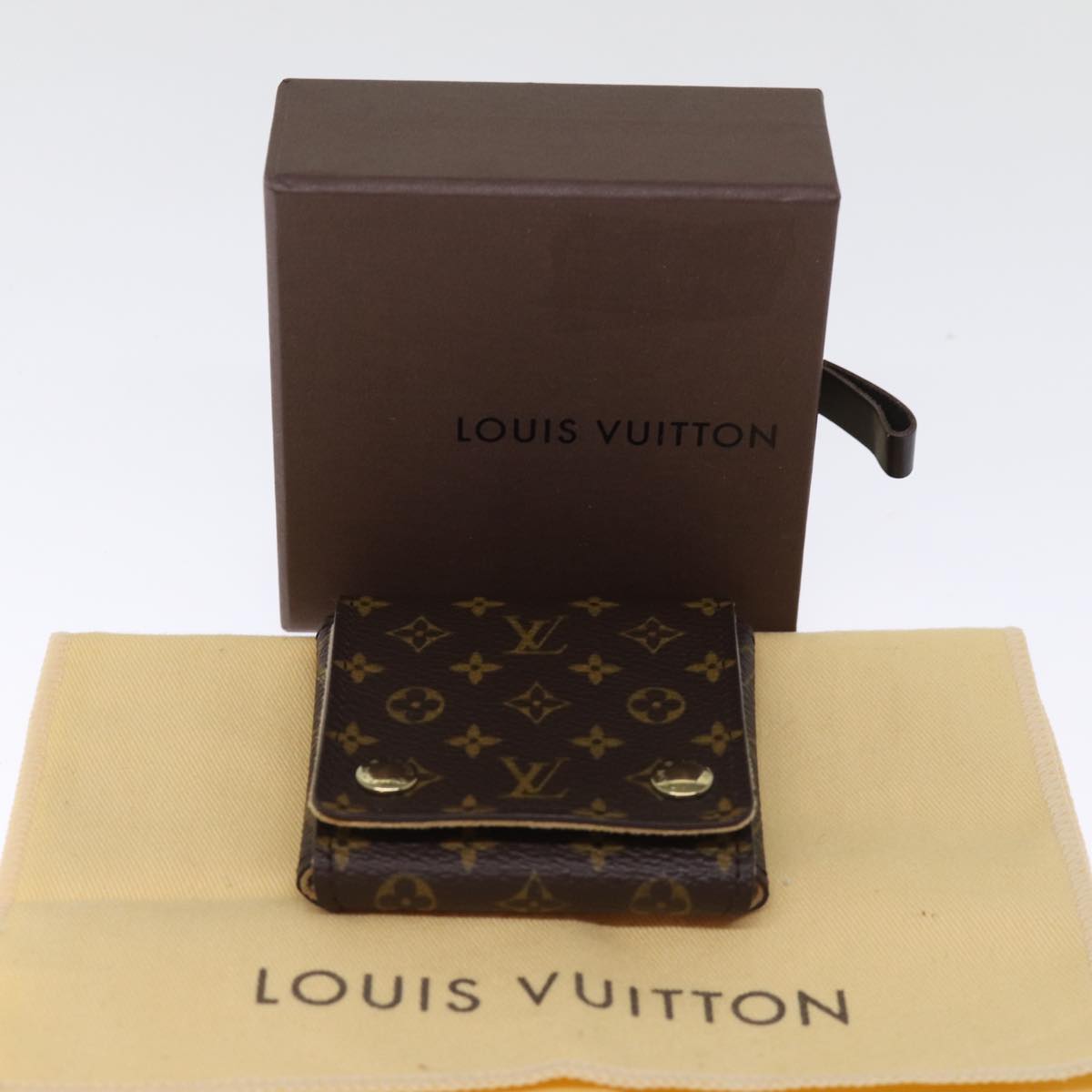Louis Vuitton Jewelry Case Brown Canvas Jewelleryset Jewelry (Pre-Owned)