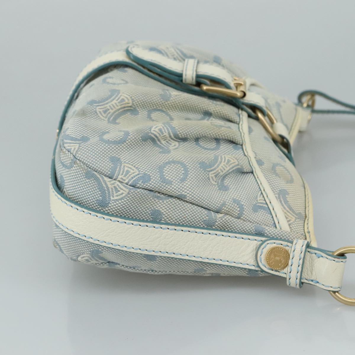 Céline Macadam Blue Canvas Shoulder Bag (Pre-Owned)