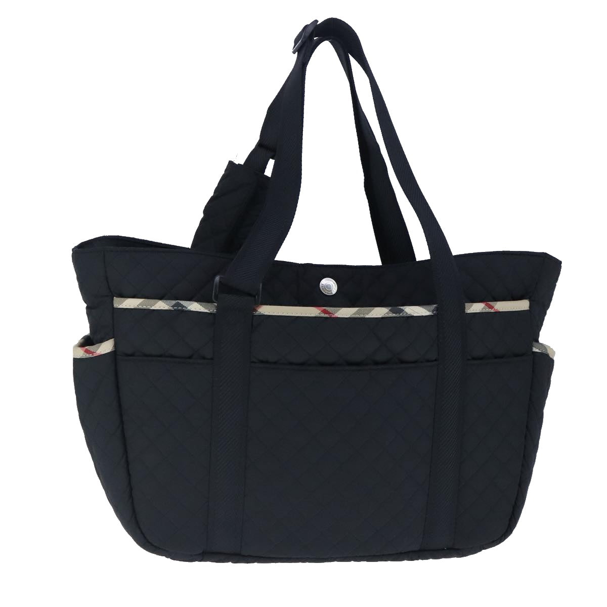 Burberry Nova Check Black Synthetic Tote Bag (Pre-Owned)