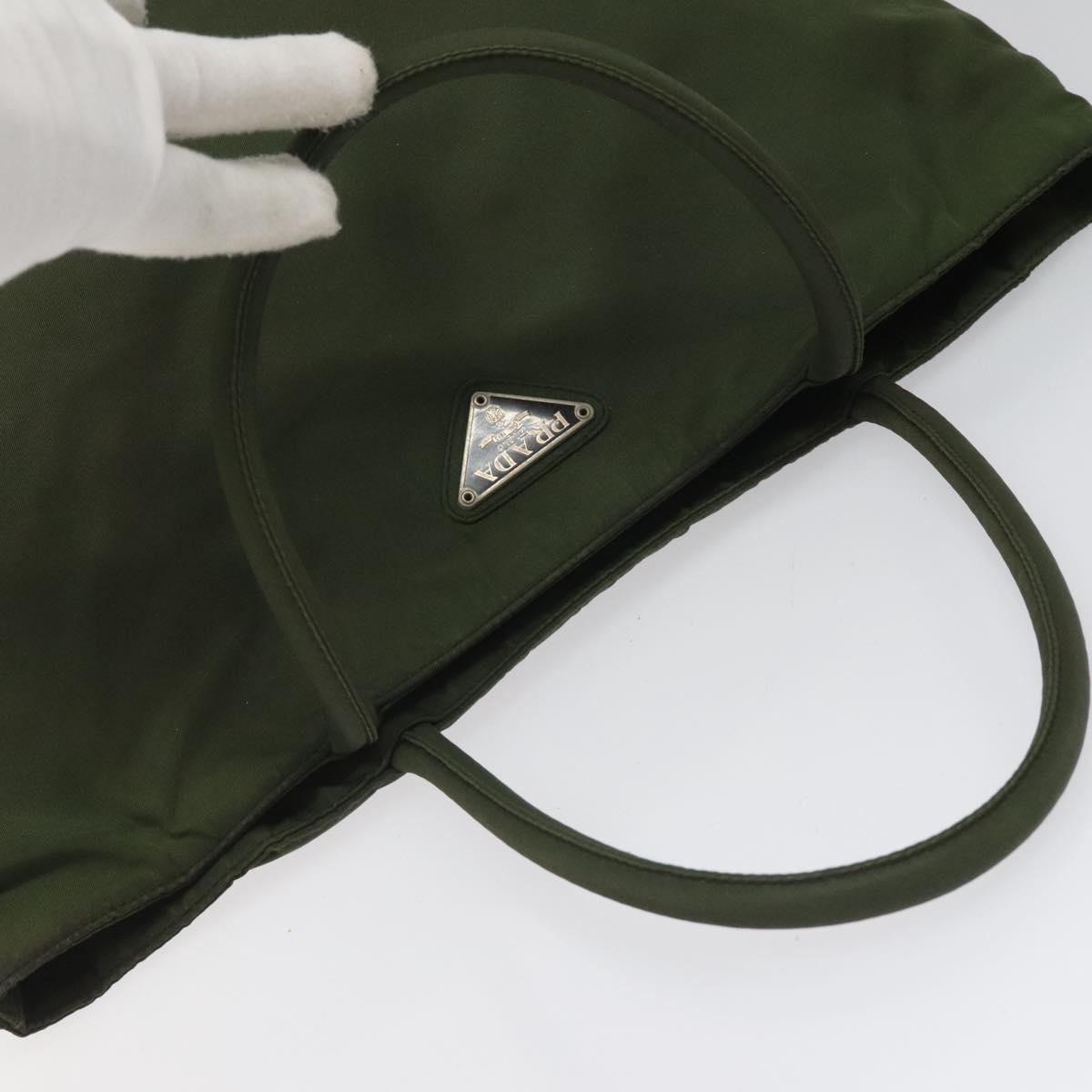 Prada Tessuto Green Synthetic Handbag (Pre-Owned)