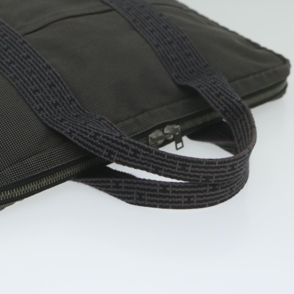 Hermès Herline Grey Canvas Briefcase Bag (Pre-Owned)