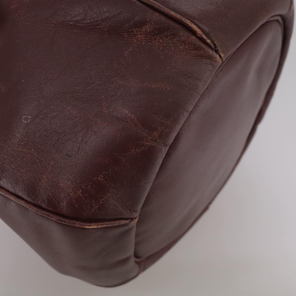 Cartier Must De Cartier Burgundy Leather Shoulder Bag (Pre-Owned)