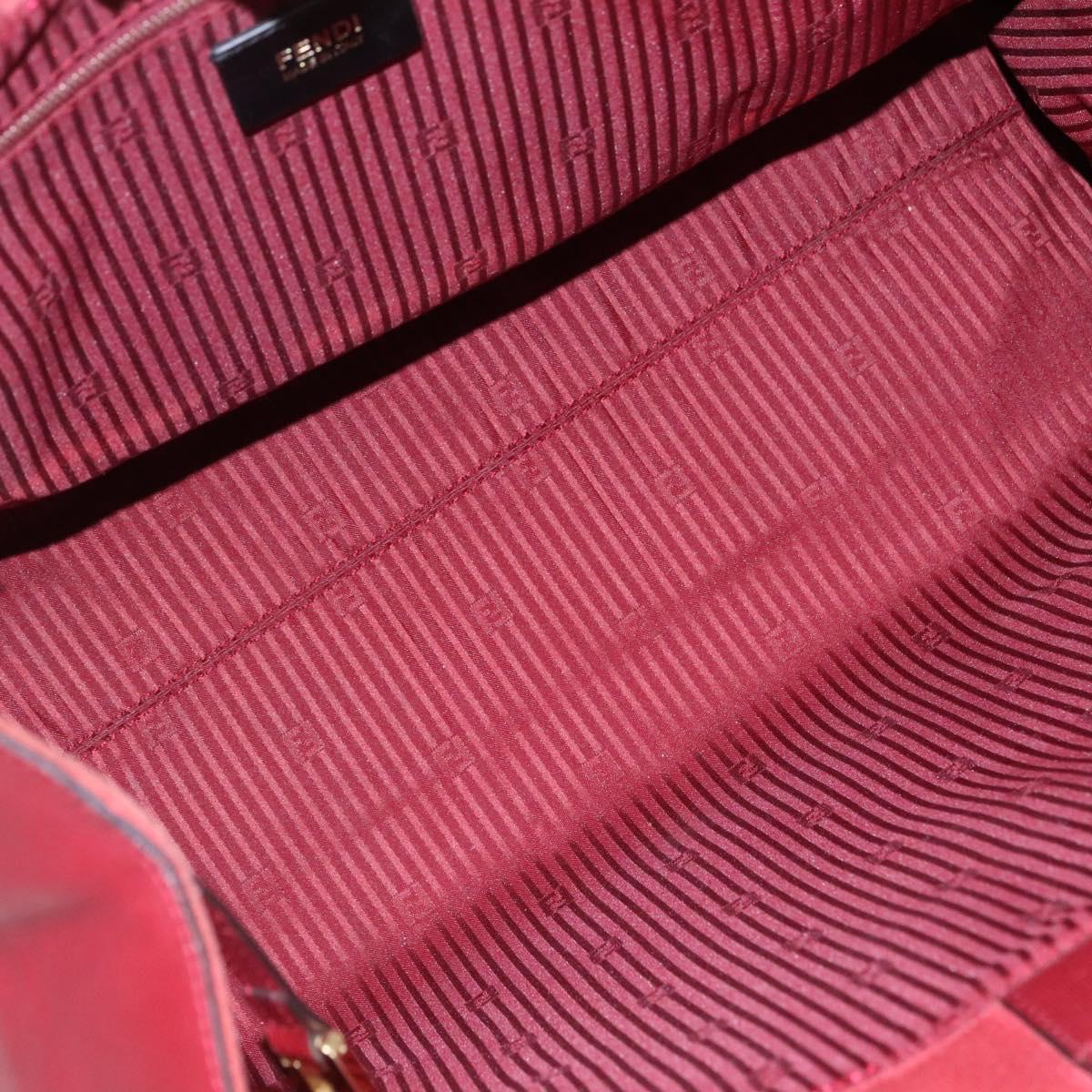 Fendi 2Jours Red Leather Tote Bag (Pre-Owned)
