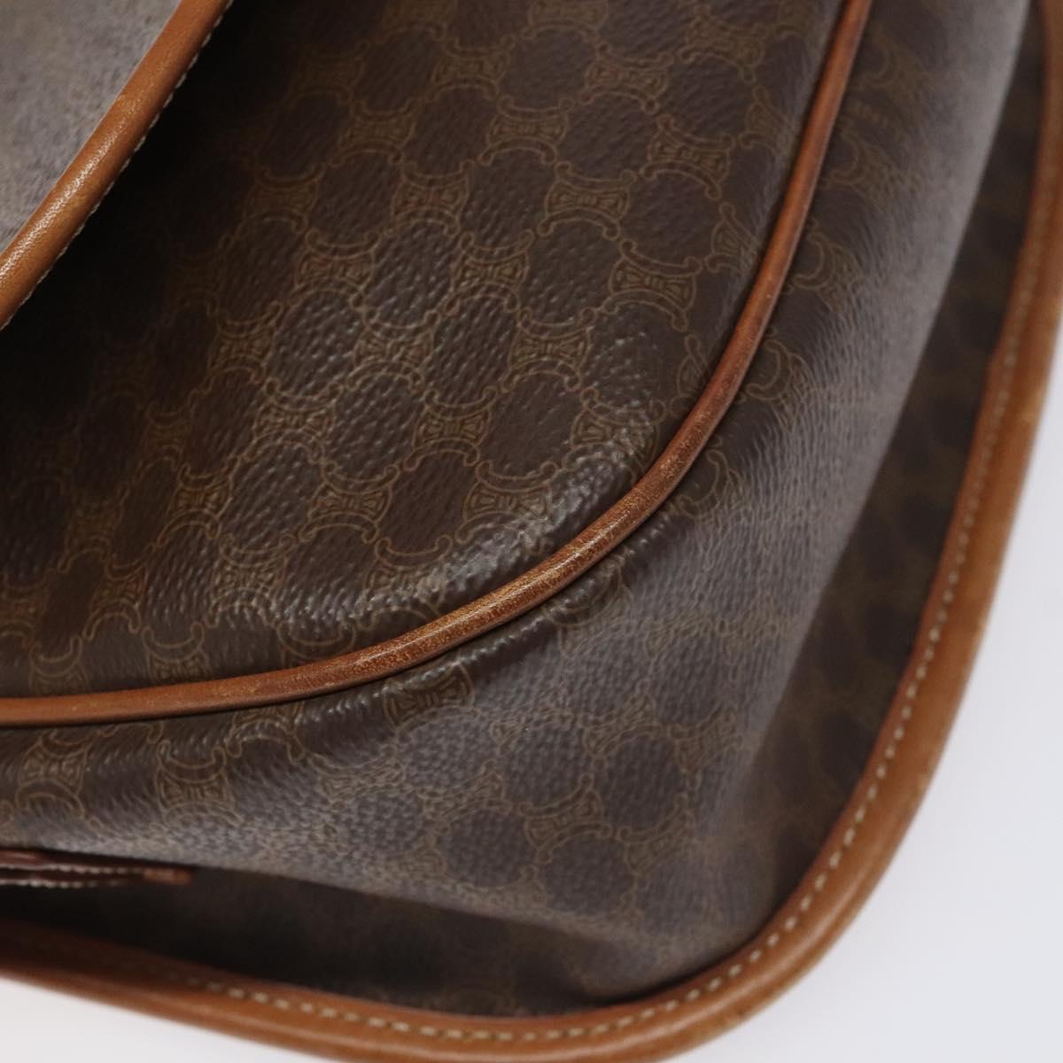 Céline Macadam Brown Canvas Shoulder Bag (Pre-Owned)