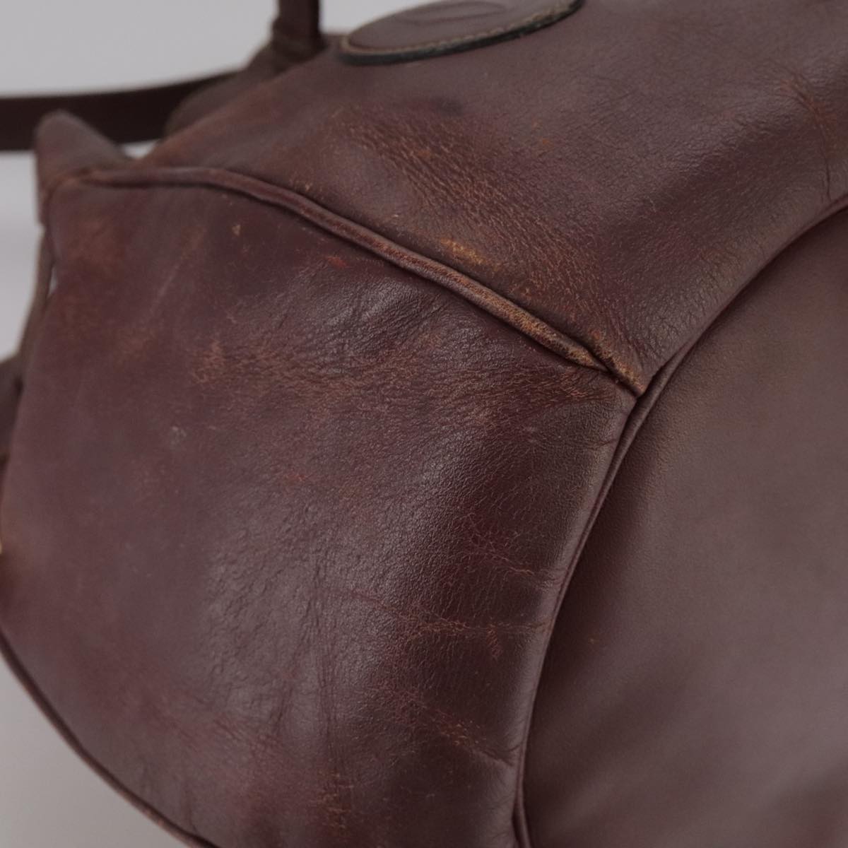 Cartier Must De Cartier Burgundy Leather Shoulder Bag (Pre-Owned)
