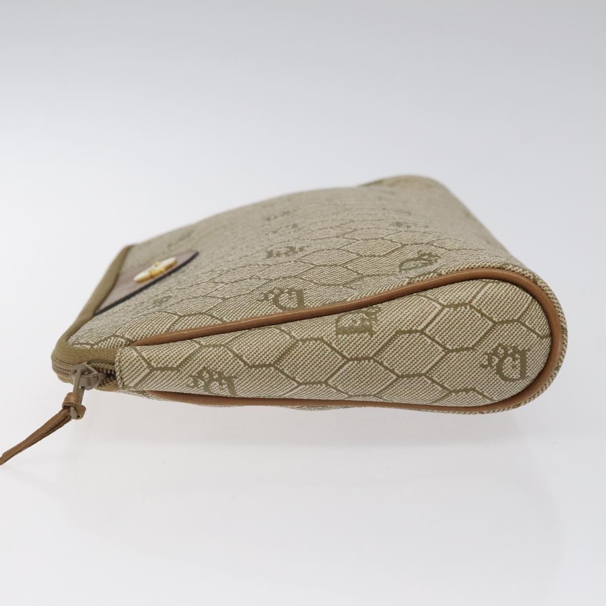 Dior Honeycomb Beige Leather Clutch Bag (Pre-Owned)