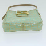 Fendi Zucchino Blue Canvas Handbag (Pre-Owned)