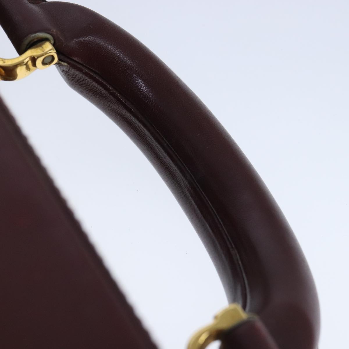 Cartier Must De Cartier Burgundy Leather Travel Bag (Pre-Owned)