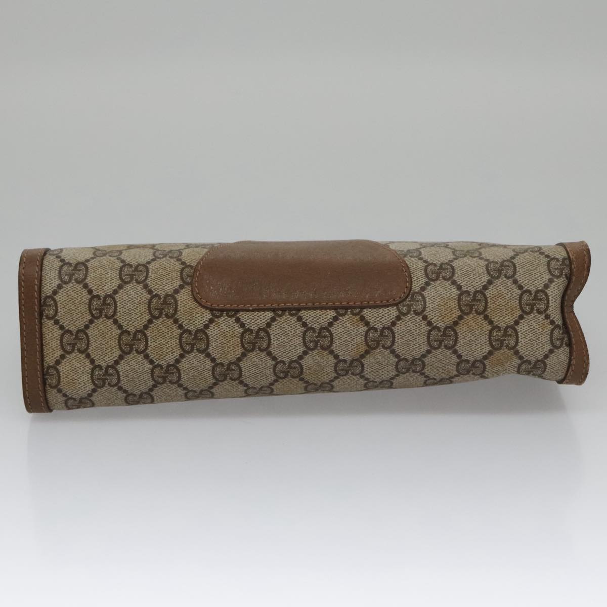 Gucci Sherry Beige Canvas Clutch Bag (Pre-Owned)