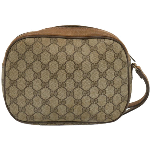 Gucci Sherry Beige Canvas Clutch Bag (Pre-Owned)