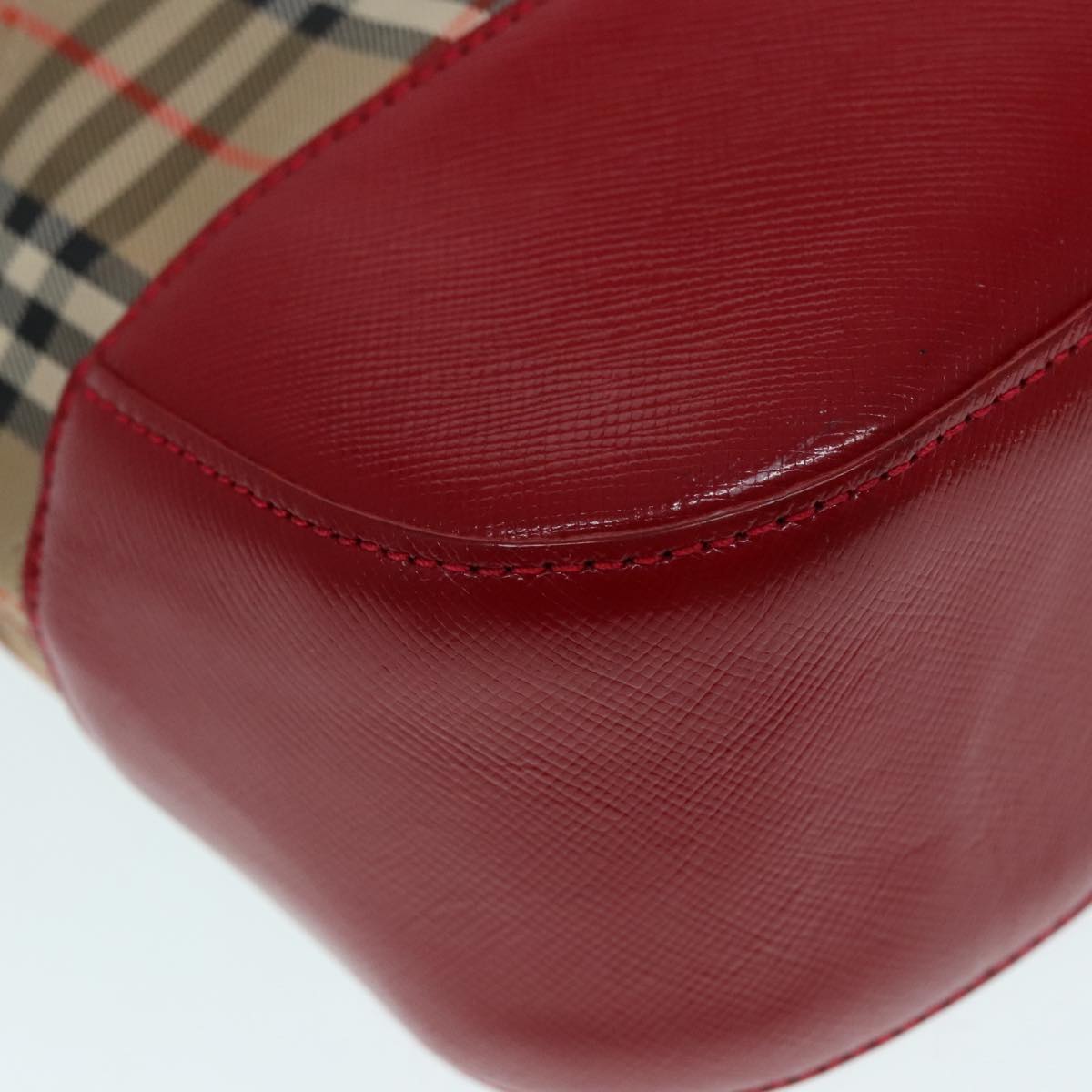 Burberry Nova Check Beige Canvas Handbag (Pre-Owned)