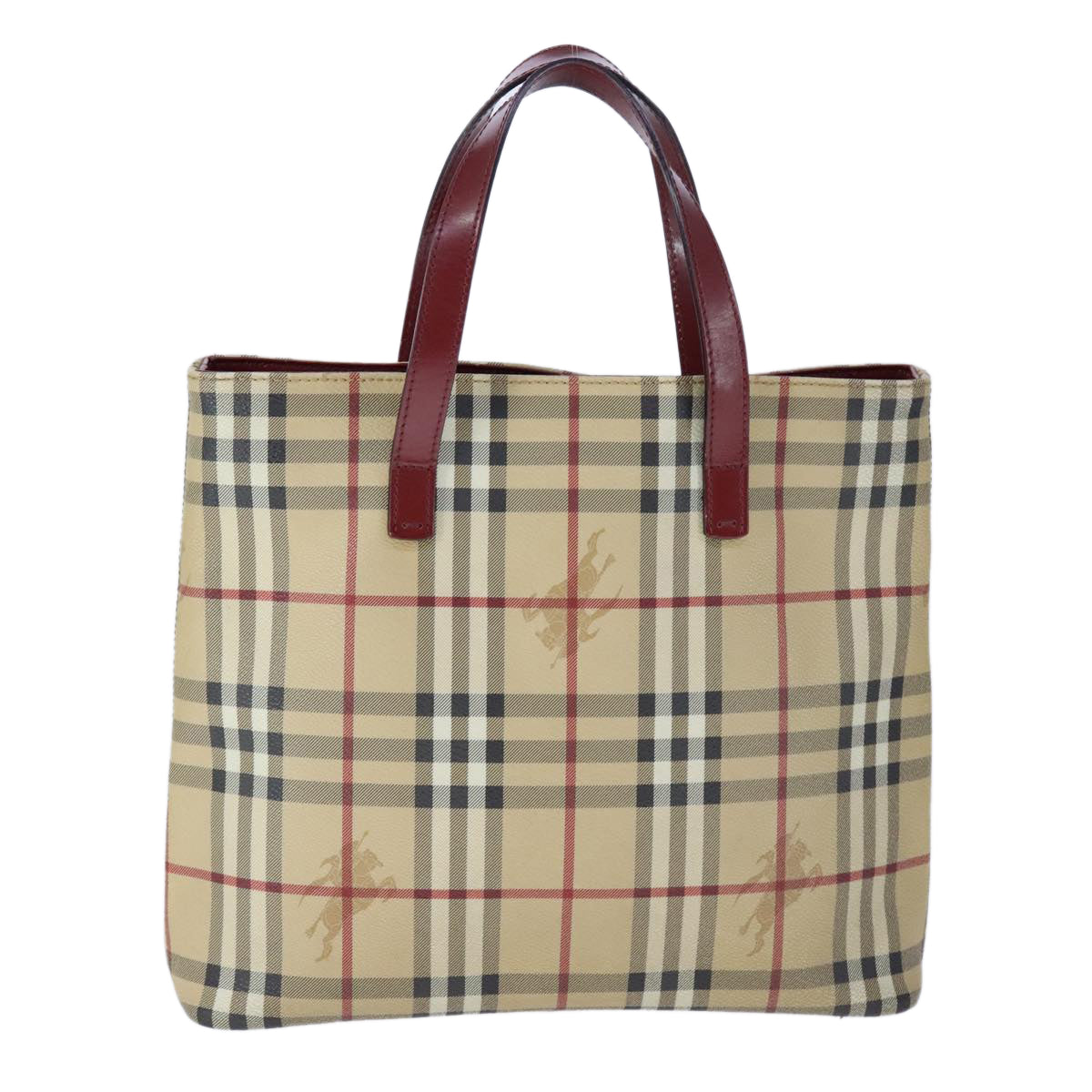 Burberry Nova Check Beige Canvas Tote Bag (Pre-Owned)