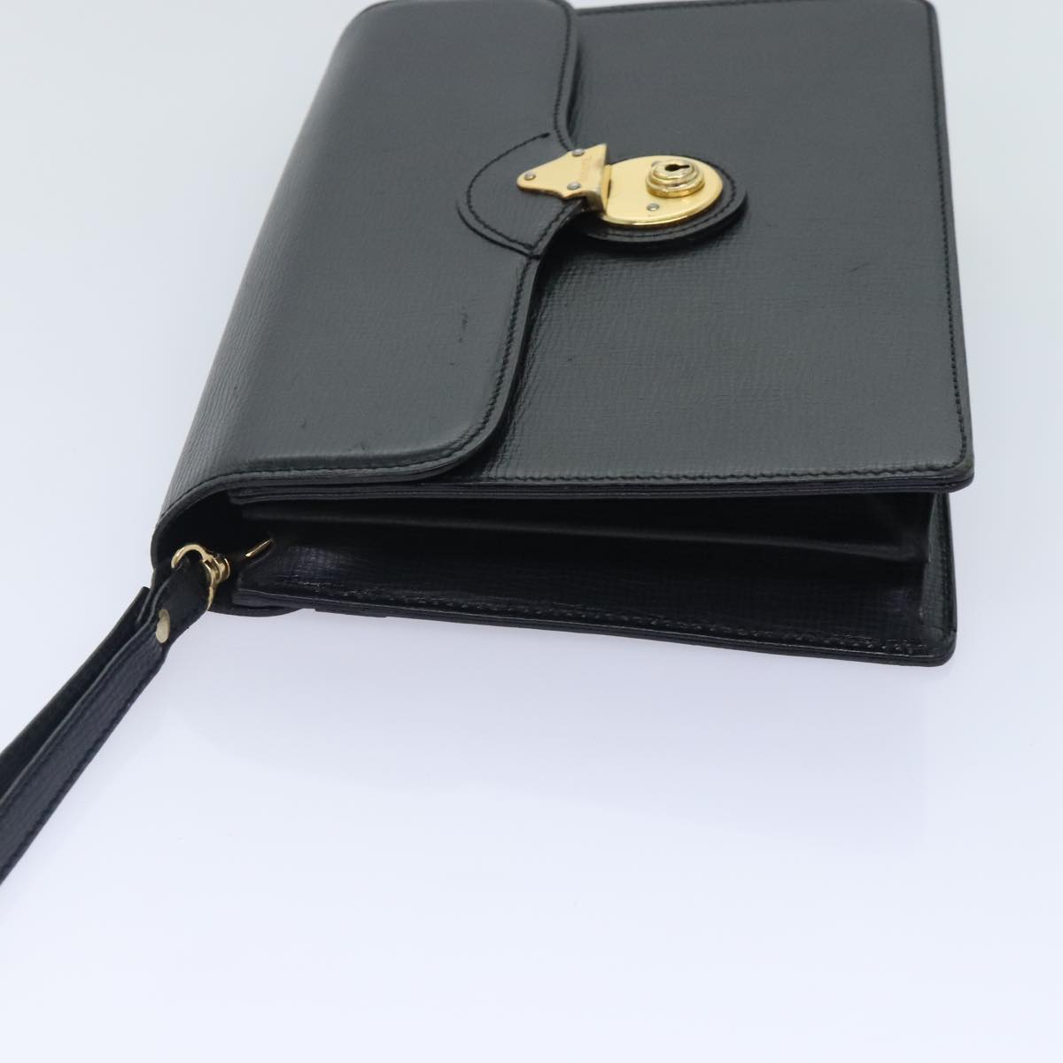 Burberry Black Leather Clutch Bag (Pre-Owned)