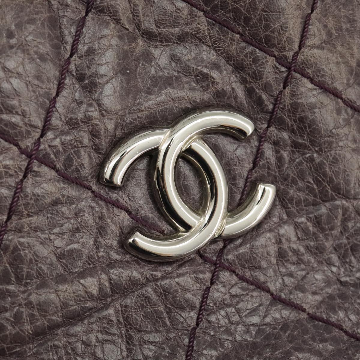 Chanel Shopping Purple Leather Tote Bag (Pre-Owned)
