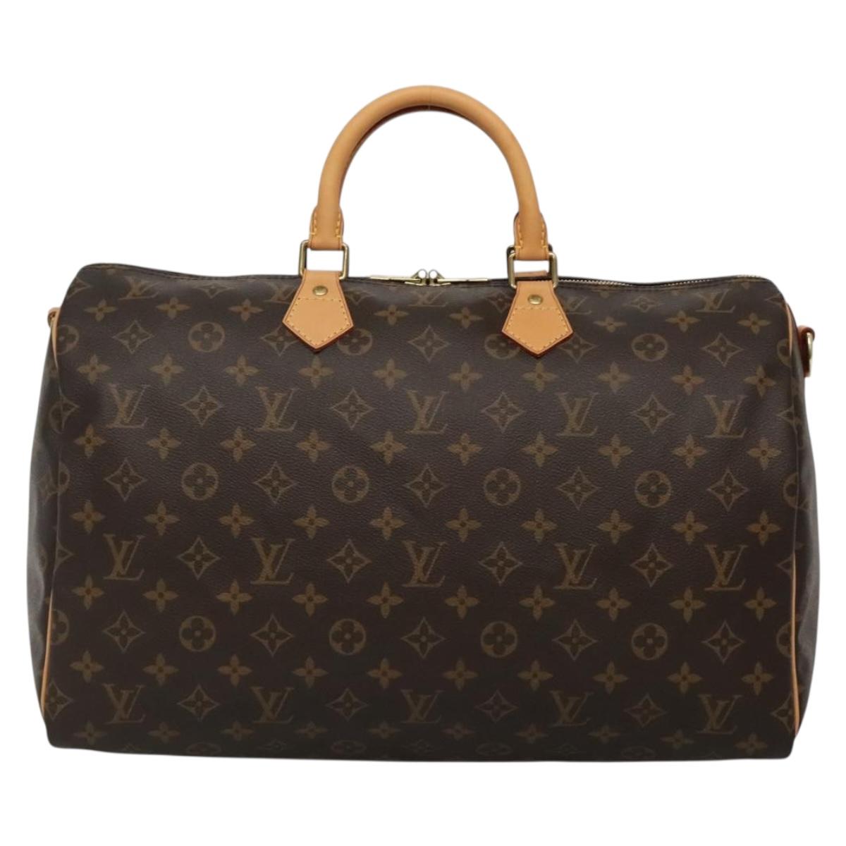 Louis Vuitton Speedy Bandoulière Brown Canvas, Leather Travel Bag (Pre-Owned)