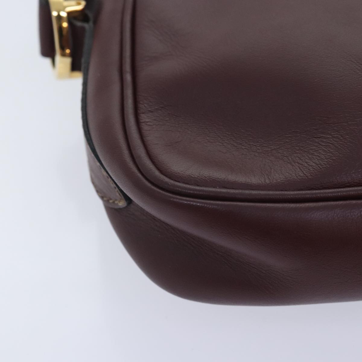 Cartier Must De Cartier Burgundy Leather Shoulder Bag (Pre-Owned)
