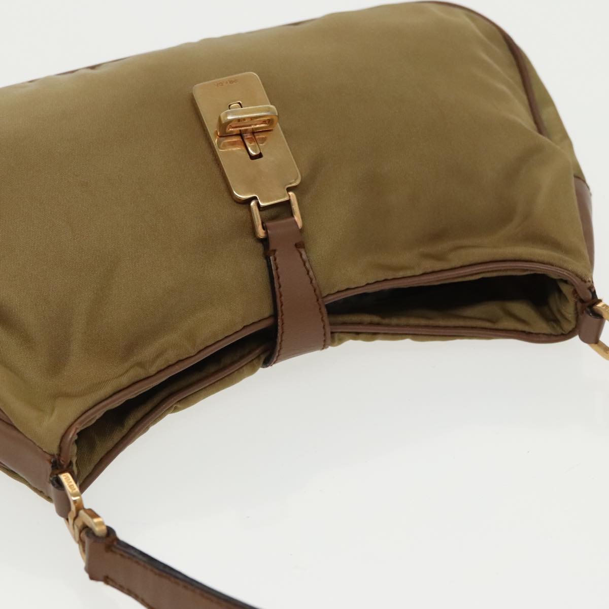 Prada Tessuto Beige Synthetic Handbag (Pre-Owned)