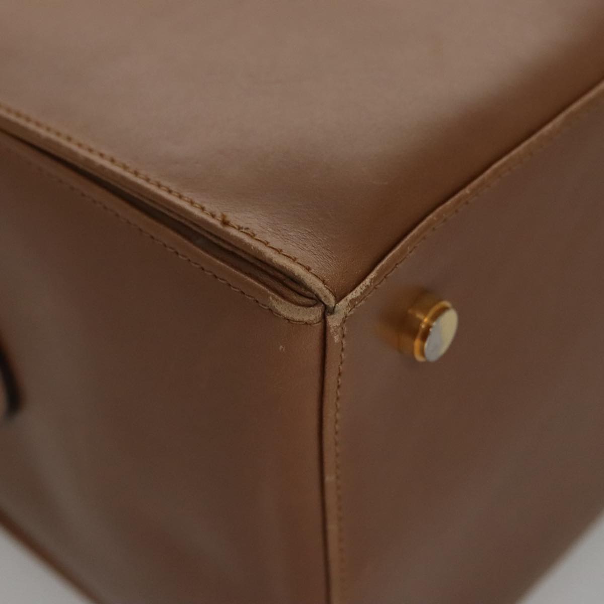 Salvatore Ferragamo Gancini Brown Leather Handbag (Pre-Owned)