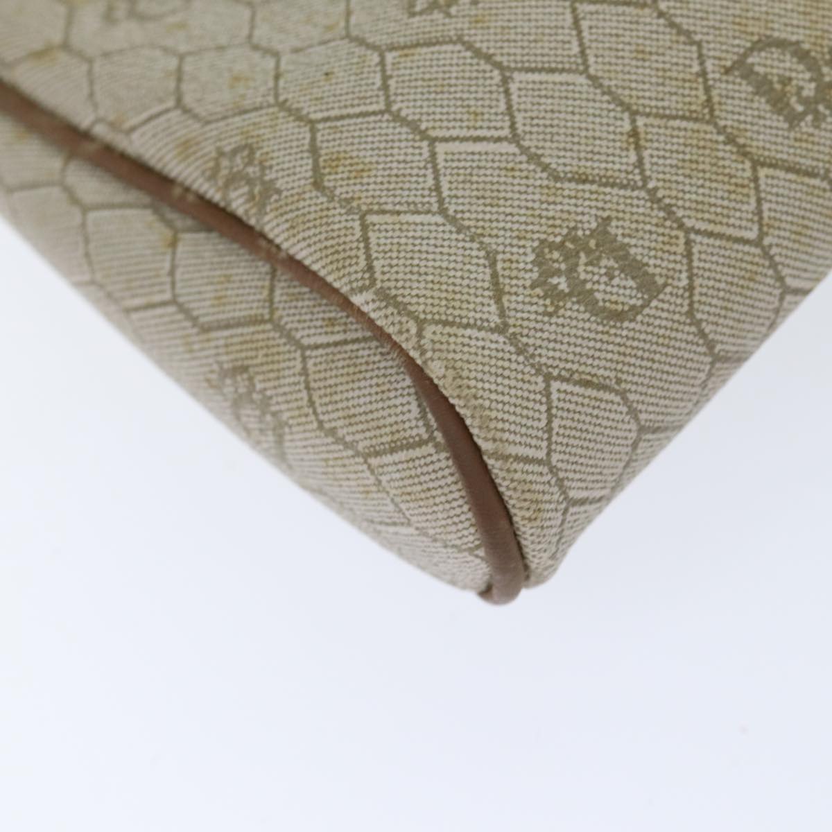 Dior Honeycomb Beige Canvas Clutch Bag (Pre-Owned)