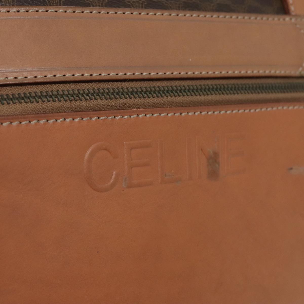 Céline Triomphe Brown Canvas Tote Bag (Pre-Owned)