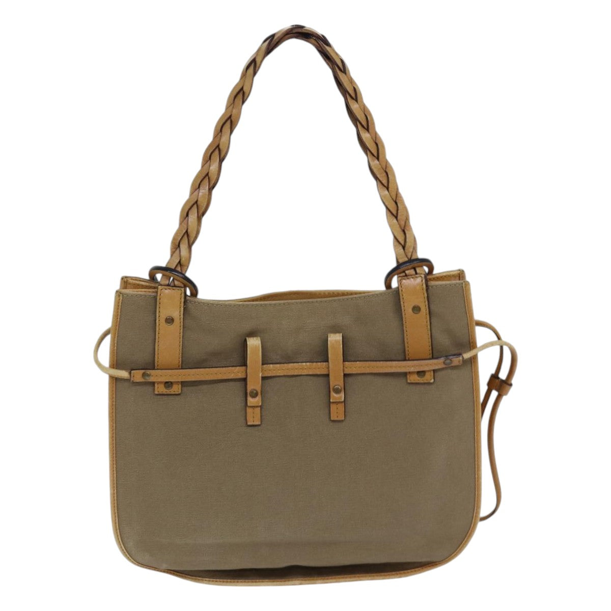 Gucci Beige Canvas Handbag (Pre-Owned)