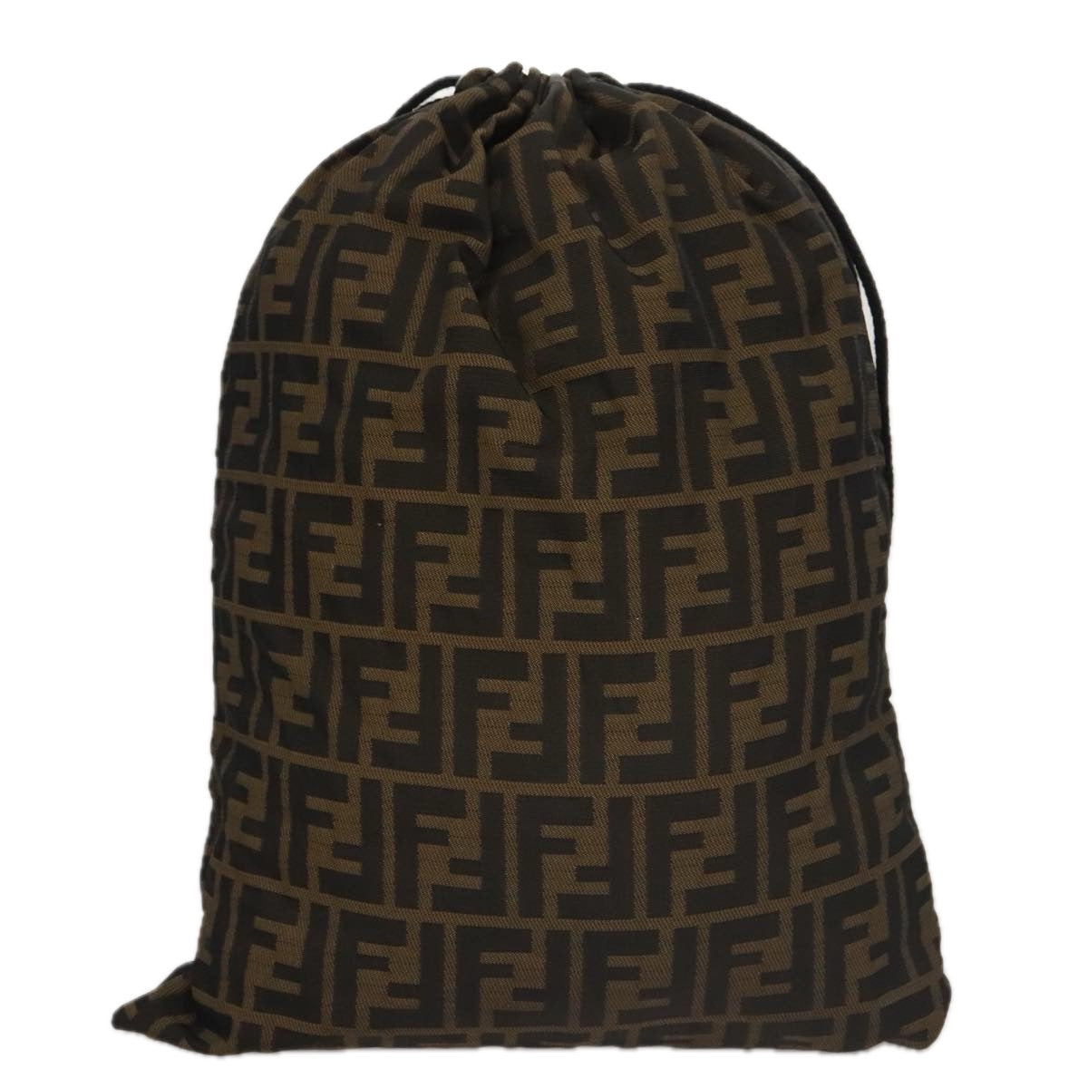 Fendi Zucca Brown Canvas Clutch Bag (Pre-Owned)