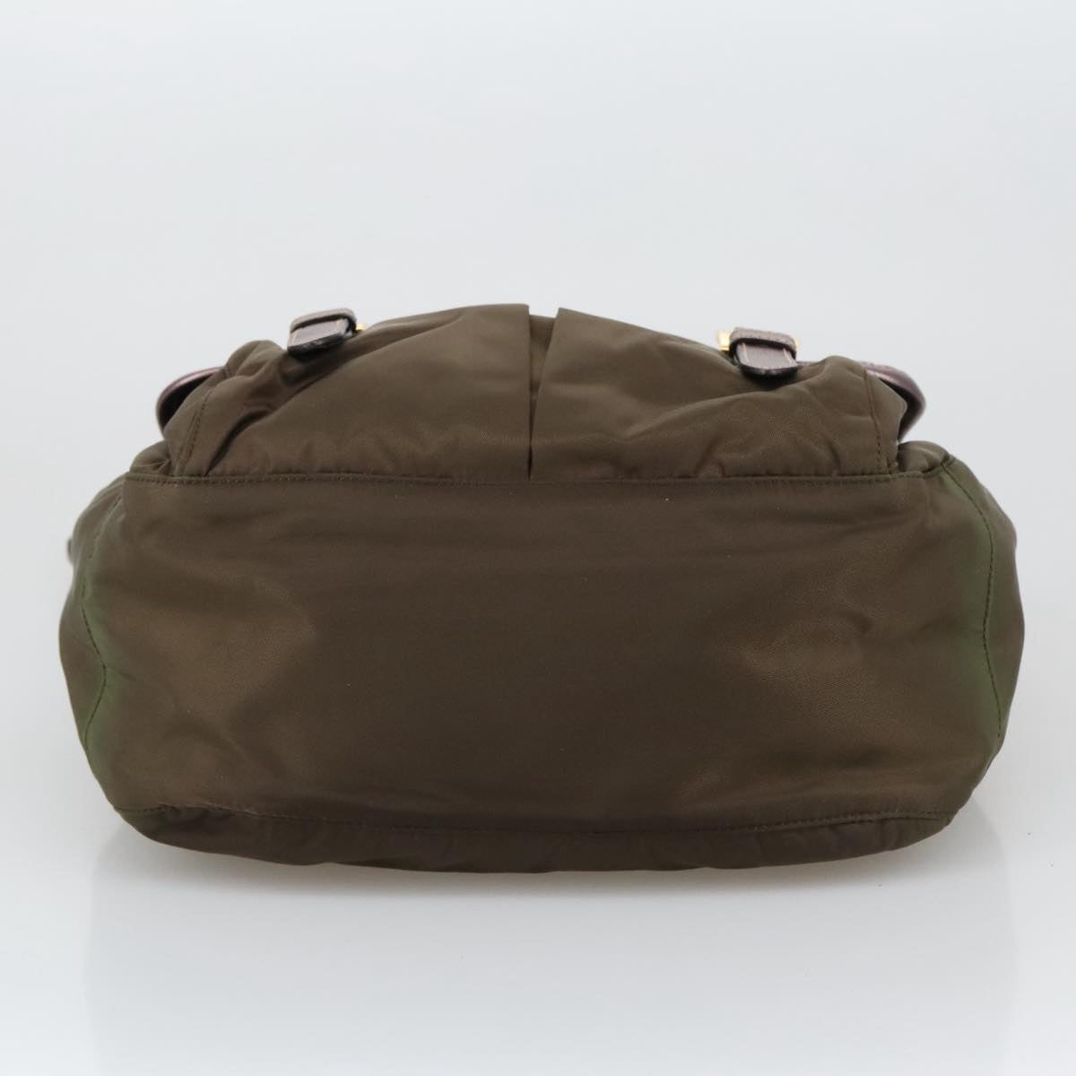 Prada Tessuto Brown Canvas Shoulder Bag (Pre-Owned)