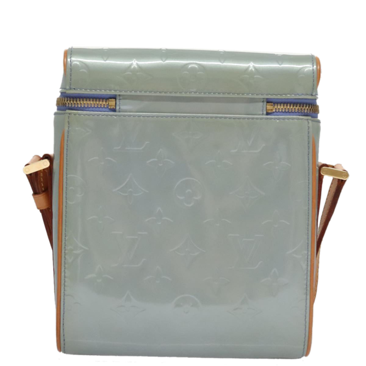 Louis Vuitton Sullivan Grey Patent Leather Shoulder Bag (Pre-Owned)