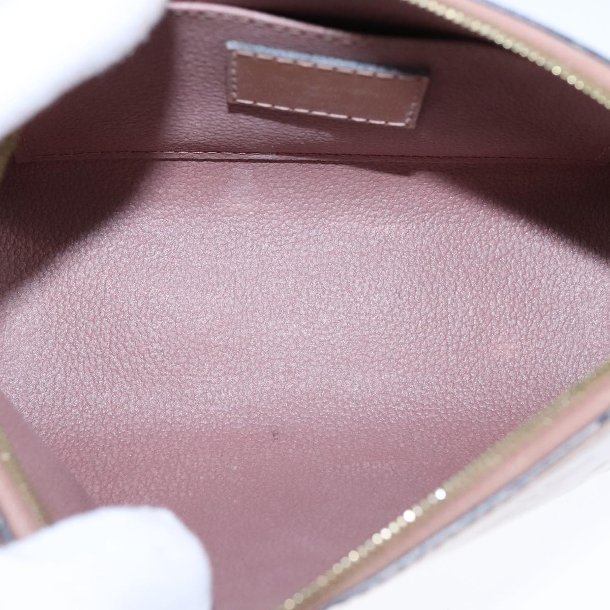 Louis Vuitton Cosmetic Pouch Brown Patent Leather Clutch Bag (Pre-Owned)