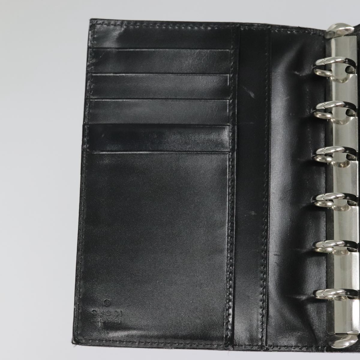 Gucci Couverture Agenda Black Leather Wallet  (Pre-Owned)